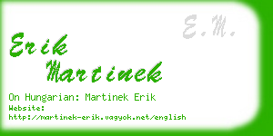erik martinek business card